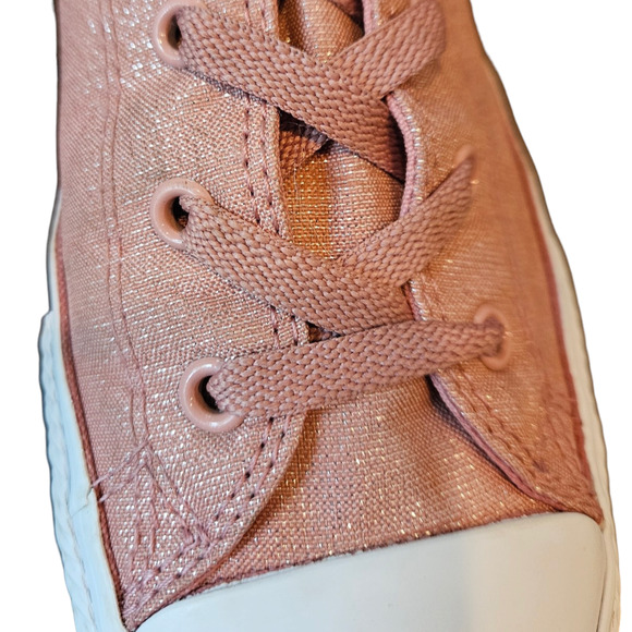 Converse Chuck Taylor All Star Ox Rust Pink Sparkles Junior Size 4 - Picture 6 of 10